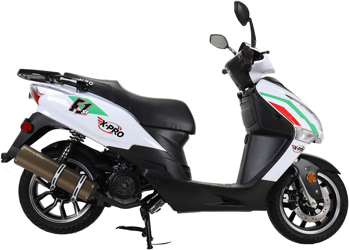 "Zoom Zoom: 150cc Gas-Guzzling Street Beast for Adults with Shiny Wheels! (Innocent White)"