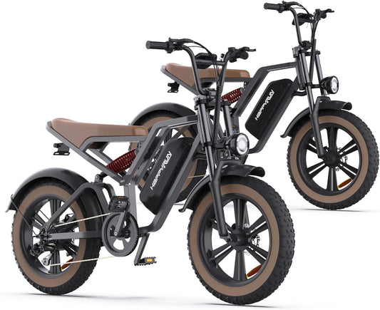 "Zoom Zoom 1500W Electric Moped Bike for Big Kids | 48V 18Ah Battery | 60+ Mile Range | 32MPH Top Speed - Conquer Any Terrain!"